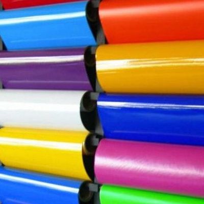 Glossy Matte 1.06x50m Coloured Vinyl Rolls with 120gsm Release paper