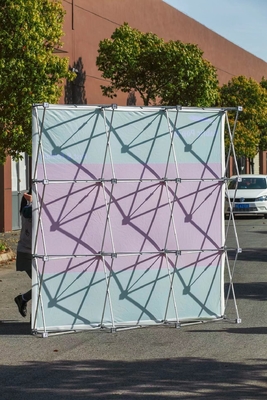 Wall Display Frame Booth Backdrop Jumbo Stage Fabric Media Printed Back Color Drop Up Waterfall Retrac