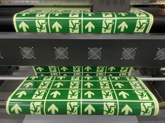 Printable Luminous sticker Photoluminescent Vinyl Film Glow in The Dark 4 Hours for Exit Safety Signs