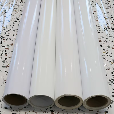 Car wrap white glossy grey glue bubble free Self Adhesive Vinyl sticker100mic/140gsm