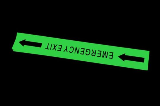 Luminescent PVC Reflective Vinyl Sticker Printable Photo For Emergency Exit