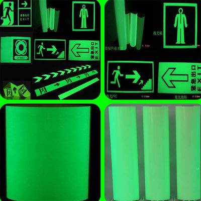 PVC 45.7m Luminous Vinyl Film 2-12 Hours Glow In The Dark Vinyl Sheets