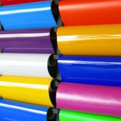 Glossy 120microns Vinyl Sticker Roll Self Adhesive For Advertising