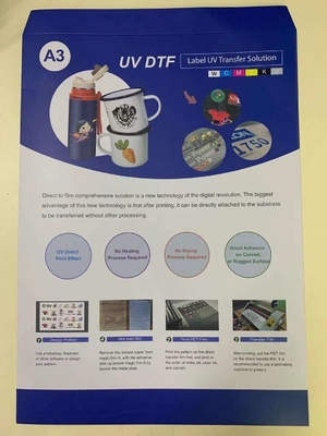 UV DTF Cold / Hot Transfer Film A2 A3 For Crystal Label Printing