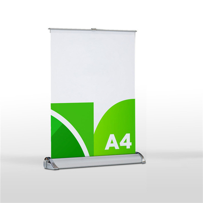 Aluminium Portable Table Retractable A3 + A4 Mini Table Top Banner Stand Roll Up Display