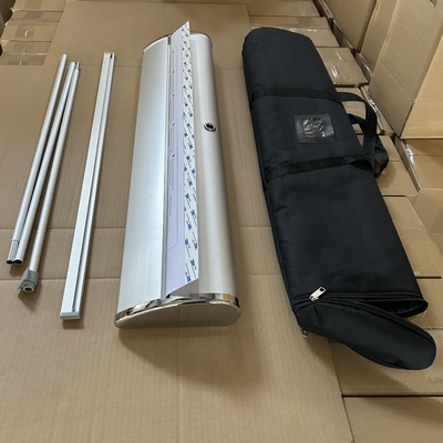Wide board Retractable Roller Advertising Aluminum Banner Stand Roll up Display  85x200cm