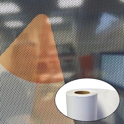 250m roll 120mic Perforated One Way Vision go through Film Hole 1.60mm For Car body