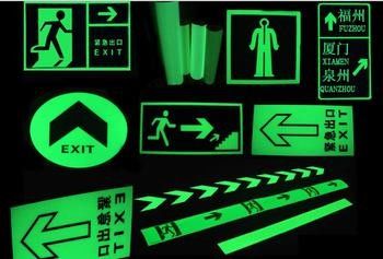 Cuttable PET Type /Printable PVC type Photoluminescent Safety Signs Luminescent Vinyl Film