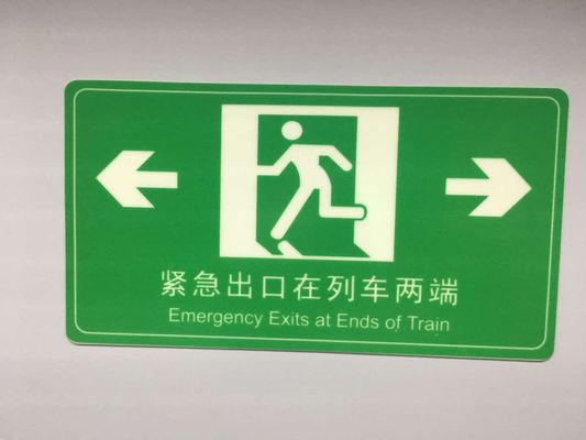 Cuttable PET Type /Printable PVC type Photoluminescent Safety Signs Luminescent Vinyl Film